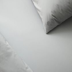 SUPIMA PERCALE Flat Sheet, platinum grey, Georg Jensen Damask