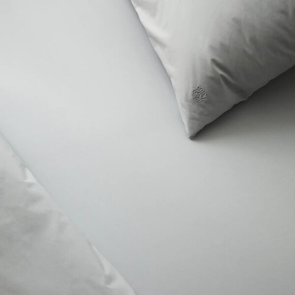 SUPIMA PERCALE Flat Sheet, platinum grey, Georg Jensen Damask