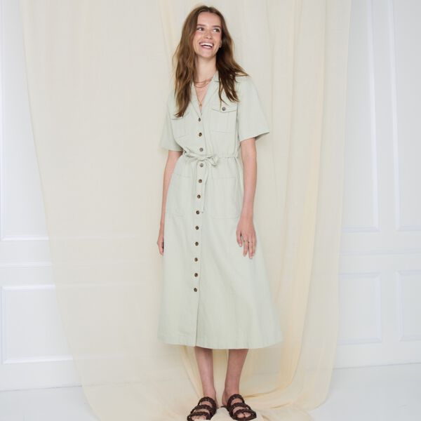 IRKUNIS Dress, celadon tint, Atelier R&ecirc;ve