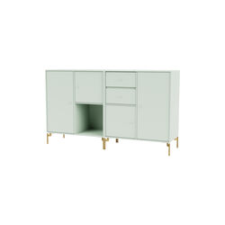COUPLE Sideboard with Brass Legs, 161 mist, Montana Furniture