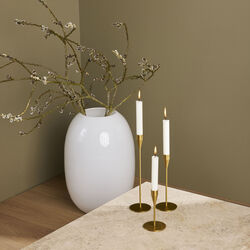 Mars candle holder 14 cm, brass, Piet Hein