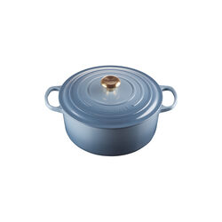 Signature round cast iron pot &Oslash; 28 cm, chambray, Le Creuset
