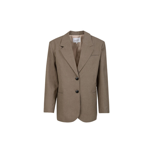 Oversized check blazer, brown check Oversized check blazer, brown check, Coster Copenhagen