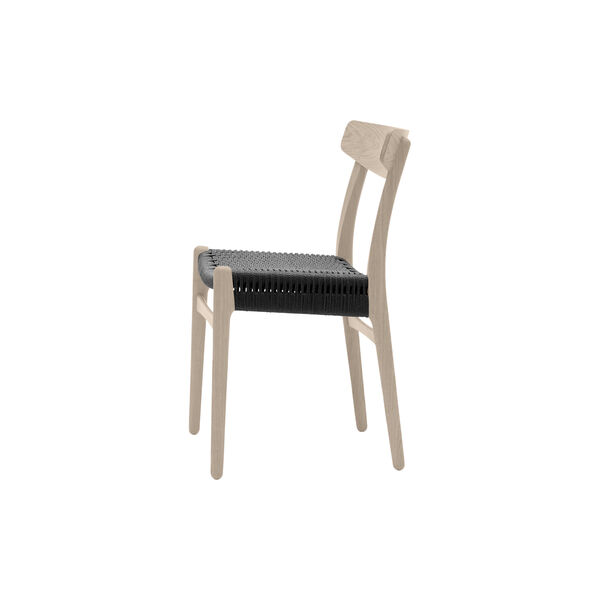 CH23 Dining Chair, soap treated oak/black, Carl Hansen & Søn