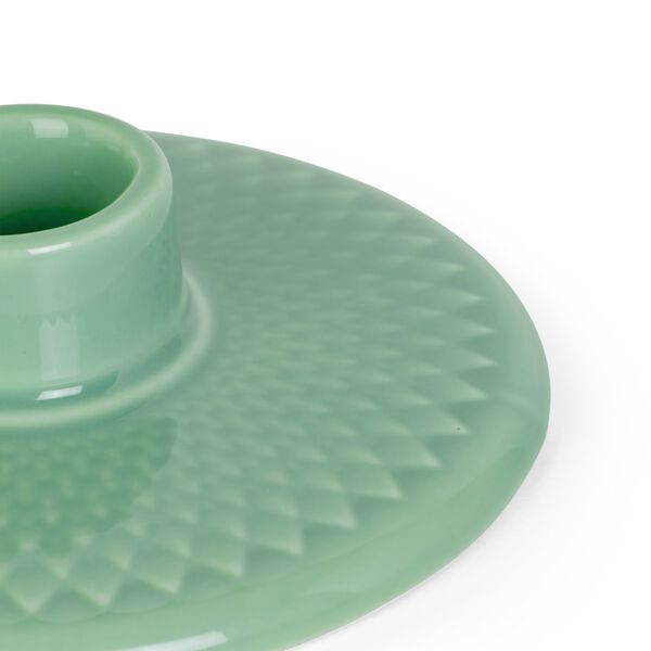 Rhombe Color Candle Holder, green, Lyngby Porcelæn