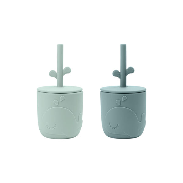 Wally Peekaboo Straw Cup Set, blue Wally Peekaboo Straw Cup Set, blue, Done by Deer