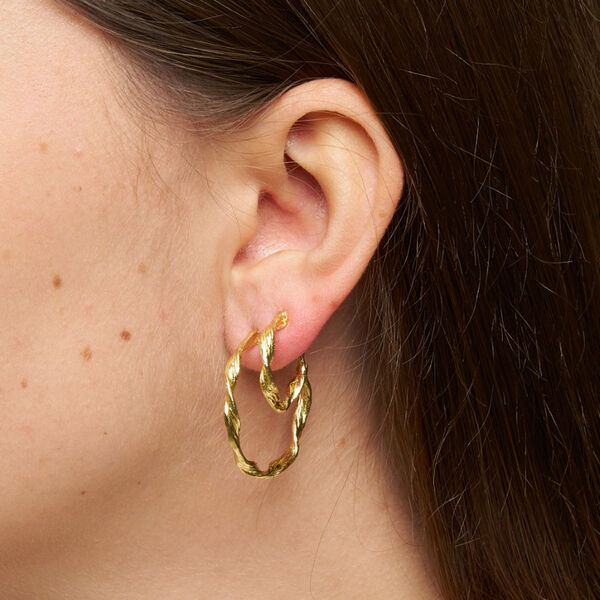 Maeve big hoops, gold plated Maeve big hoops, gold plated, Pure by Nat