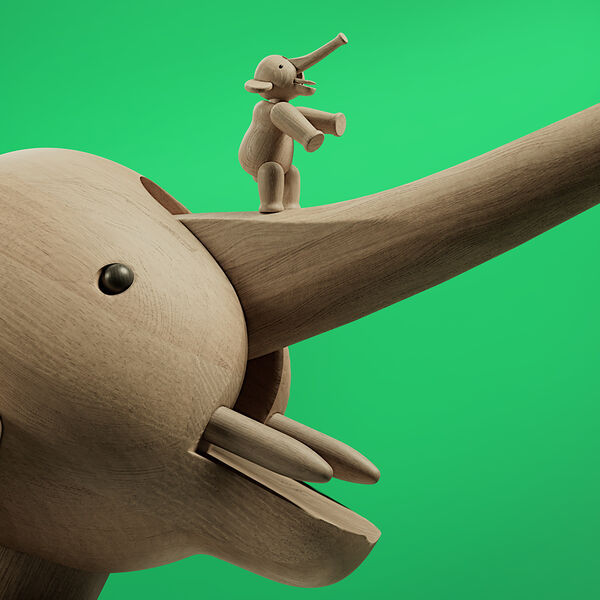 Multi-pack liliput oak 3 pcs., Kay Bojesen Denmark