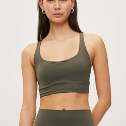Butter Soft Sports Bra Seinna, charcoal olive, Rethinkit