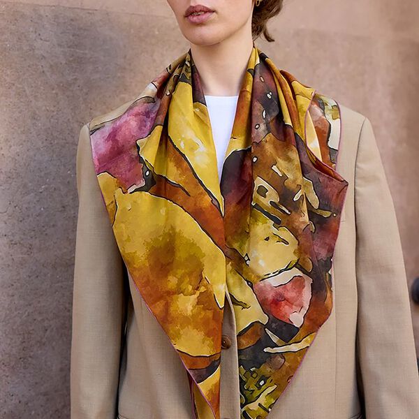 WATER&nbsp;LILY&nbsp;Scarf, yellow, Bella Ballou