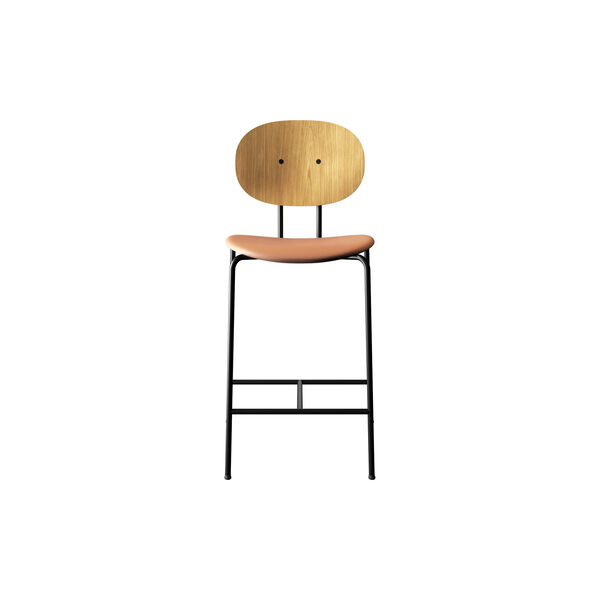 PIET HEIN Counter Chair, oiled oak/Silk Cognac, Sibast Furniture
