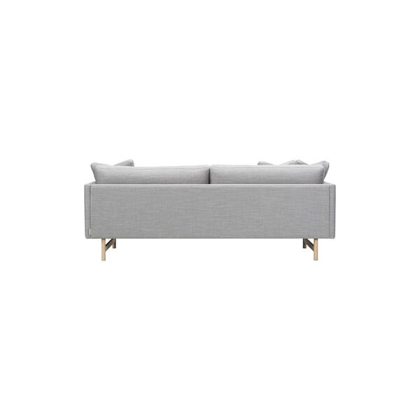 5552 Calmo 95 2-seater Sofa, grey/lacquered oak, Fredericia Furniture