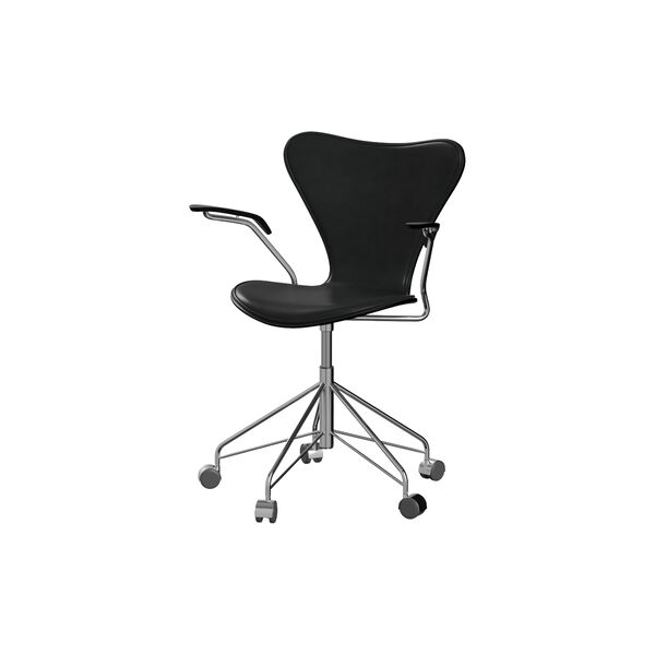 Series 7&trade; 3217 Front Upholstered Office Chair, Grace Black, Fritz Hansen
