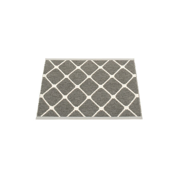 Rex Plastic Rug, charcoal/vanilla, Pappelina