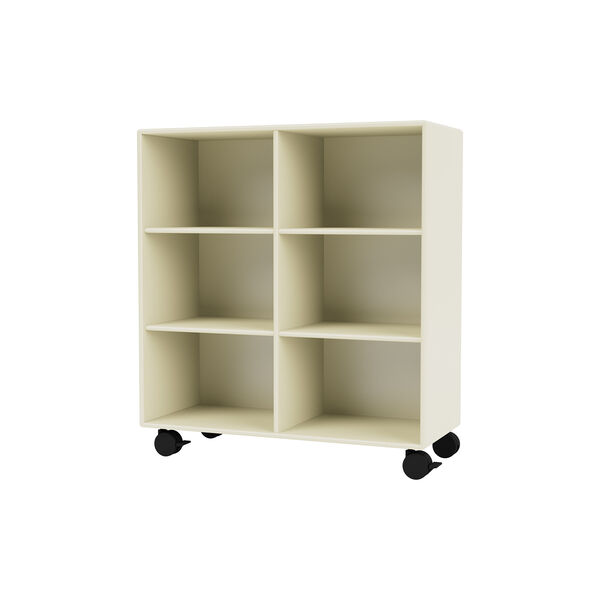 Montana 1113 Shelf with Wheels, 150 vanilla/black, Montana Furniture