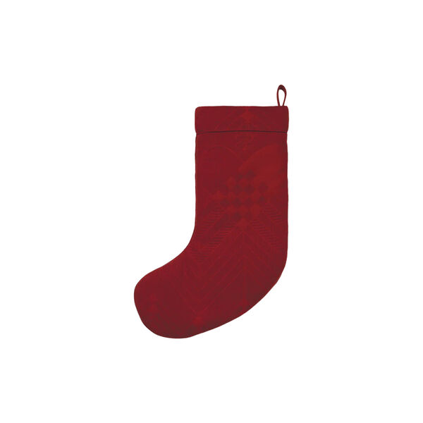 CHRISTMAS Stocking, deep red, Georg Jensen Damask
