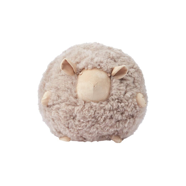Cute Sheep Round Cushion Ø 20 cm, taupe Cute Sheep Round Cushion Ø 20 cm, taupe, NATURES Collection