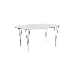 FH B613 Superellipse™ Dining Table, white, Fritz Hansen