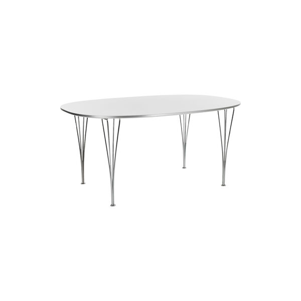 FH B613 Superellipse™ Dining Table, white, Fritz Hansen