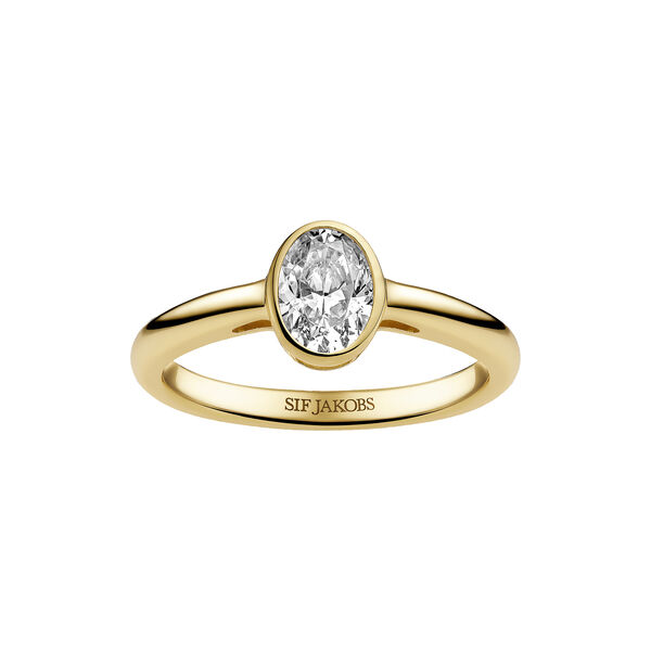 Sardinien Ovale Ring | Piccolo | Gold plated, Sif Jakobs Jewellery