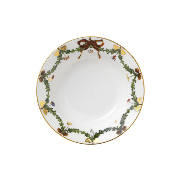 Star Fluted Christmas Deep Plate &Oslash; 17 cm, Royal Copenhagen