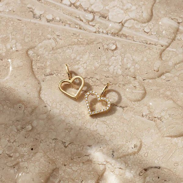 Symbols Open Heart Diamond Pendant, gold/diamond, Ro Copenhagen