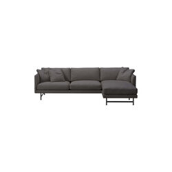 FF5625 Calmo 3-seater Sofa Chaise, dark grey/black, Fredericia Furniture
