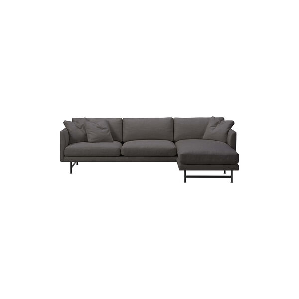 FF5625 Calmo 3-seater Sofa Chaise, dark grey/black FF5625 Calmo 3-seater Sofa Chaise, dark grey/black, Fredericia Furniture