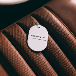 No. 6 Scented Car/Room Tag, Galbanum/Sandalwood, Candly & Co