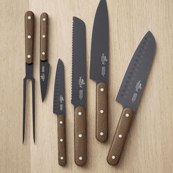 Phenix Walnut Knife set 5 parts, Lion Sabatier