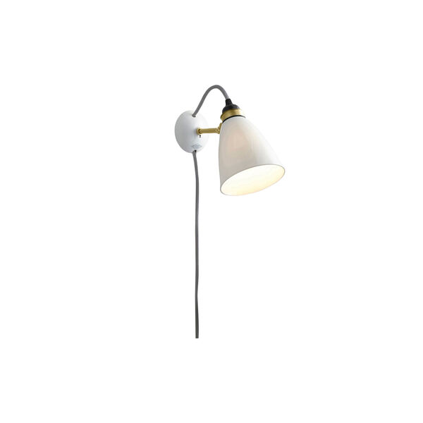 Hector 30 Wall Light Plug with Switch and Cable, natural white, Original BTC