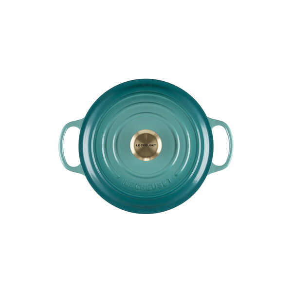 Signature Round Pot &Oslash; 24 cm, bleu riviera, Le Creuset