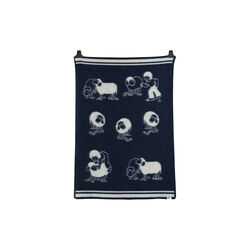 SAU Half Size Throw, blue, R&oslash;ros Tweed