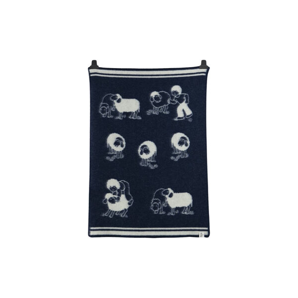 SAU Half Size Throw, blue, Røros Tweed