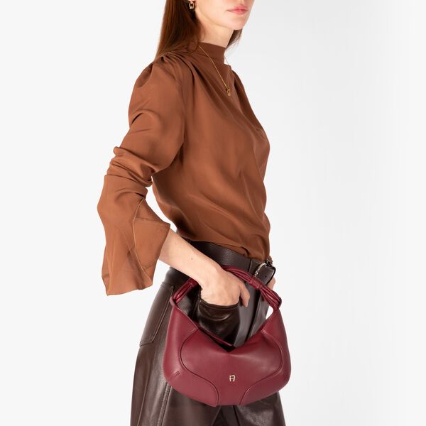 Giara Hobo Bag | Burgundy, Aigner