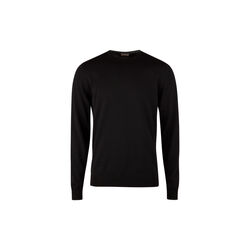 Sweater Knitted Crew Neck With Patch Merino Wool, black pattern, Stenstr&ouml;ms