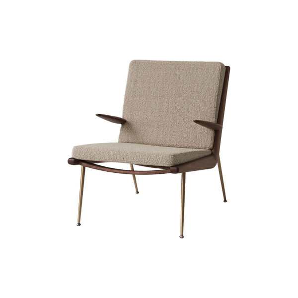 Boomerang HM2 Lounge Chair, oiled walnut/beige, &Tradition