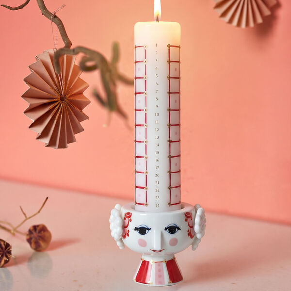 Eva Candle holder, red, Bj&oslash;rn Wiinblad