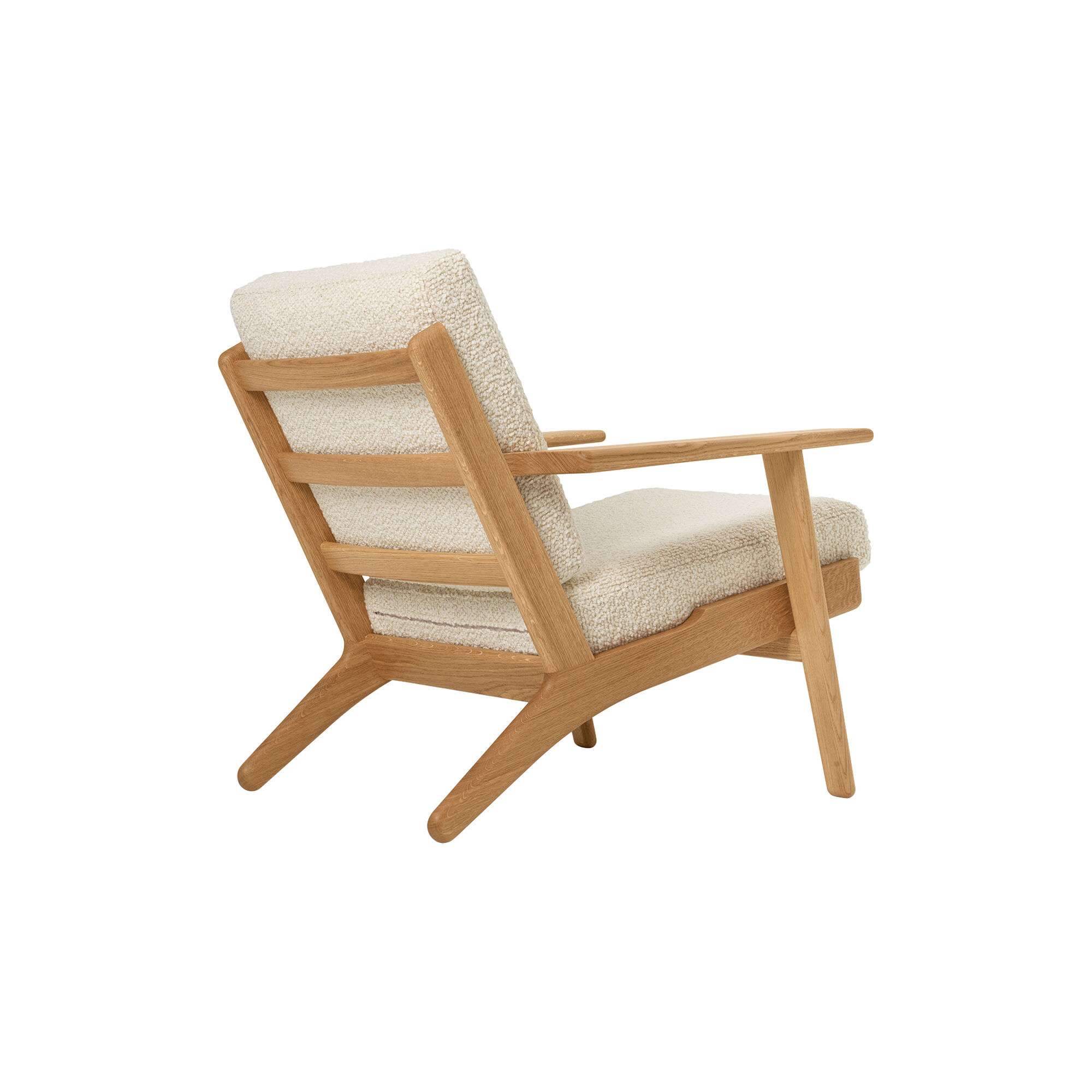 CH290 Lounge Chair, 1501 eggshell/oiled oak
