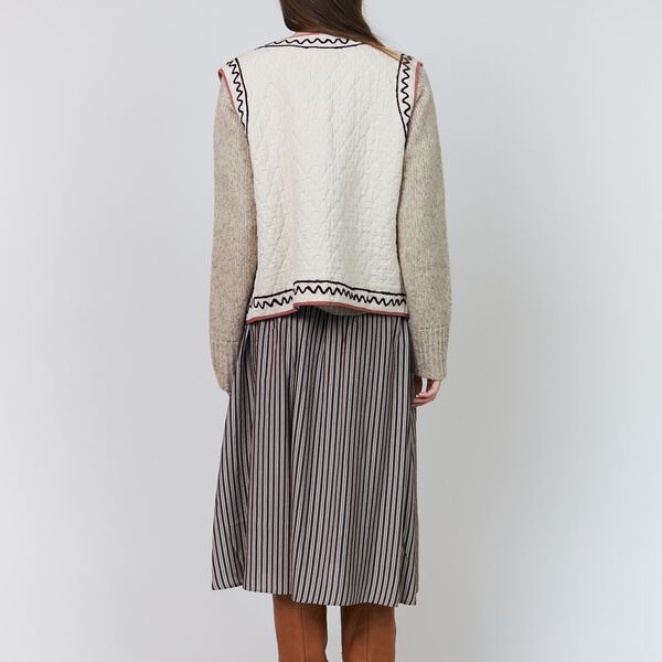 AkaneLL Midi Skirt, beige, Lollys Laundry