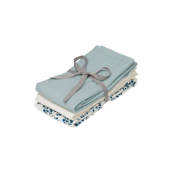 Muslin Cloth Set, fiori/petroleum/creme white, Cam Cam Copenhagen