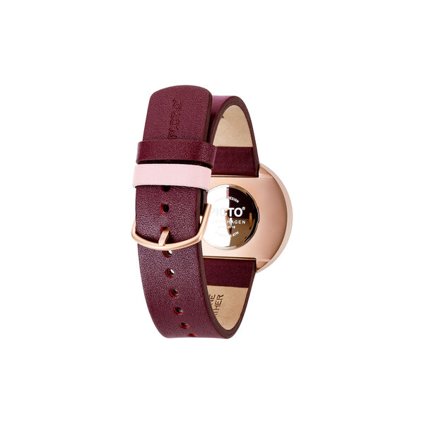 Picto Wrist Watch, dusty rose pink/burgundy red, Picto