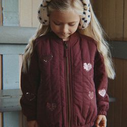 Juno Sequin Bomber Jacket, decadent chocolate, Konges Sl&oslash;jd