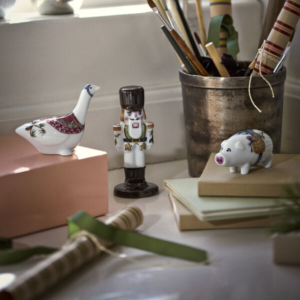 Hammersh&oslash;i Christmas Goose porcelain figurine, K&auml;hler