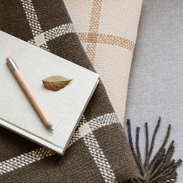 Tartan Throw, brown, ELVANG