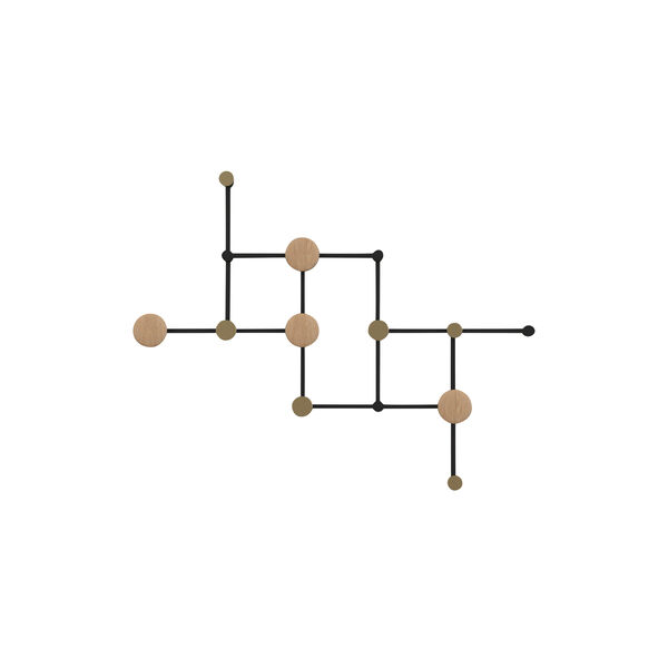 X•TEND Wall Rack, black/oak X•TEND Wall Rack, black/oak, LoCa