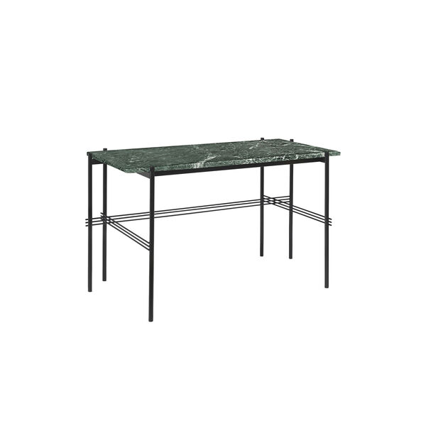 TS Desk, green guatemala marble/black, GUBI
