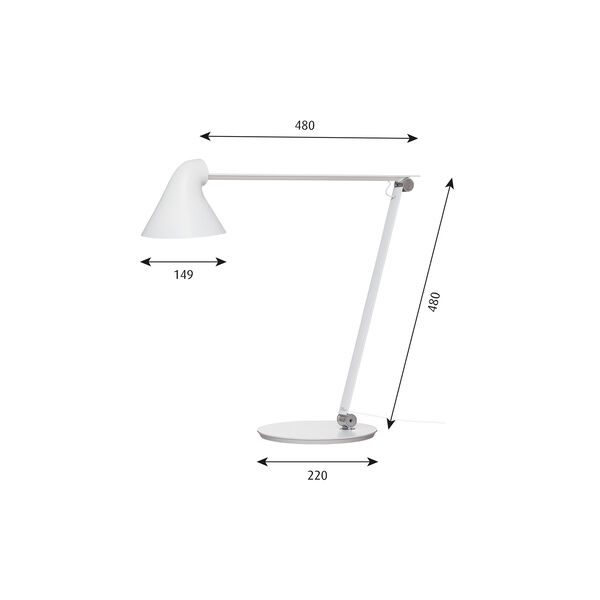 NJP Table Lamp, white NJP Table Lamp, white, Louis Poulsen