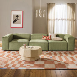 Lennon Modular 4-Seater Sofa, corduroy olive green, Westwing Collection