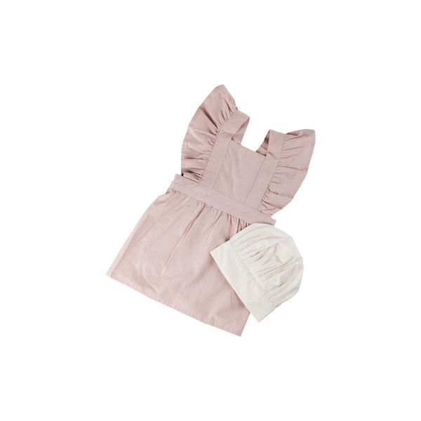 Apron and Hat Set, dusty pink/classic white, Sebra